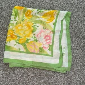VTG Avon Floral‎ Scarf Bright Colorful 90's Girly Dainty Burst of Spring